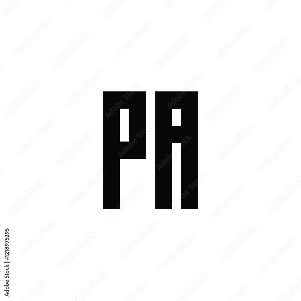 PA monogram logo design letter text name symbol monochrome logotype alphabet character simple logo PA monogram logo design letter text name symbol monochrome logotype alphabet character simple logo