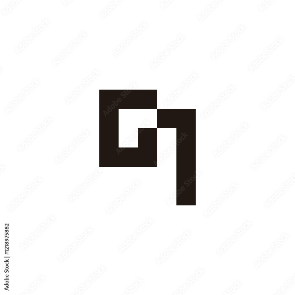 Letter G 7 square geometric symbol simple logo vector Letter G 7 square geometric symbol simple logo vector