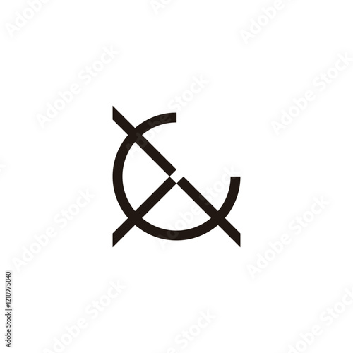 Letter GX unique geometric symbol simple logo vector photo