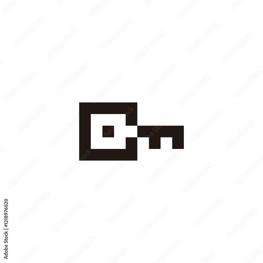 Letter C key, square geometric symbol simple logo vector Letter C key, square geometric symbol simple logo vector