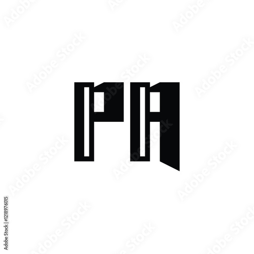 PA monogram logo design letter text name symbol monochrome logotype alphabet character simple logo photo