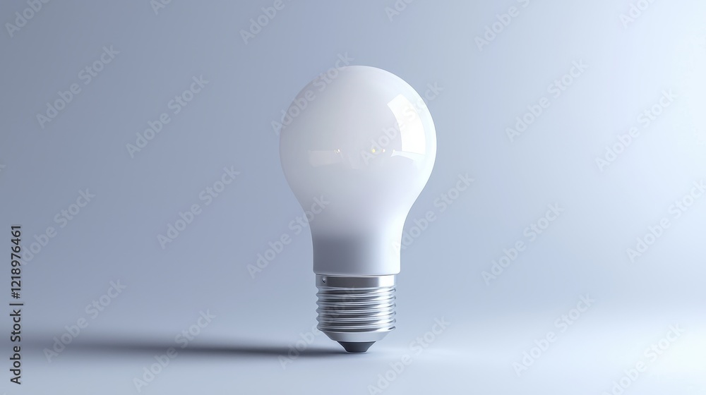 A smart LED bulb with a white isolated background, showcasing its modern design A smart LED bulb with a white isolated background, showcasing its modern design