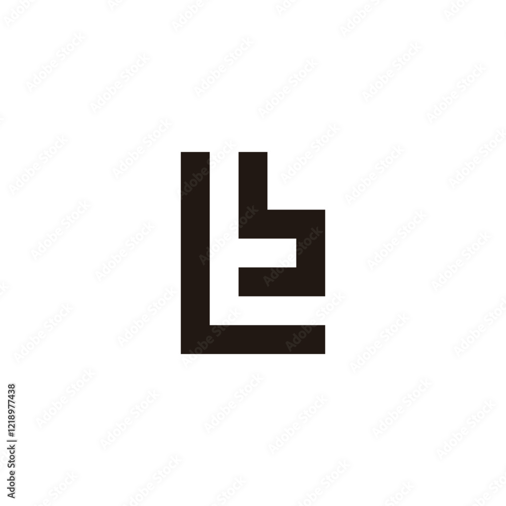 Letter L, t and b square geometric symbol simple logo vector Letter L, t and b square geometric symbol simple logo vector