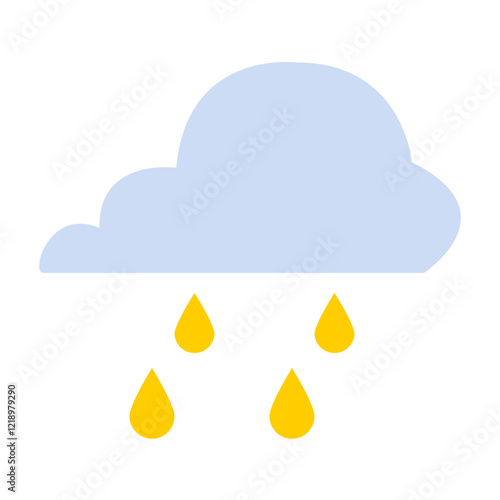 Colorful Weather Flat Solid Vector Icon Forecasting Graphic Symbol