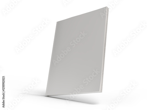 Blank Magazine or Book cover mockup design isolated on white background. Template for presentation a publisher, notebook, catalogs, brochures, magazines, diary, journal, booklet or publication