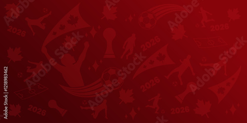Creative template design for World Cup America, canada, Mexico 2026, Football Background for banner, card, website, vector illustration.