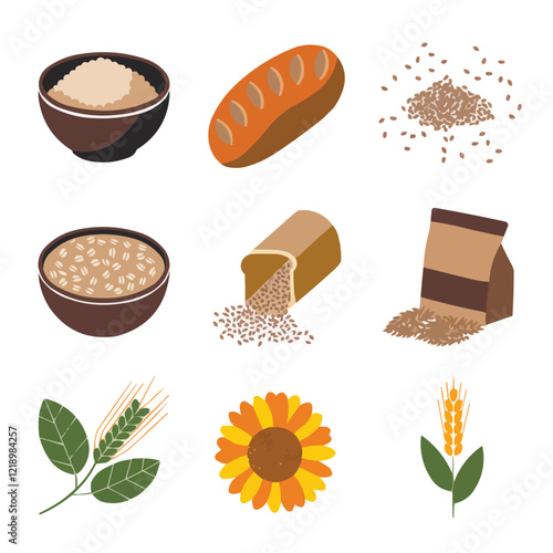 Grain & Seed Icons - wholesome eats