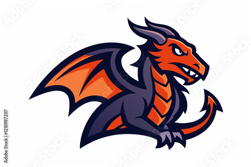 Wallpaper Mural red dragon cartoon Torontodigital.ca