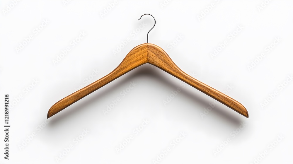 Premium wooden coat hanger exhibits natural brown finish and classic design elements, photographed with simple studio lighting against clean white background for elegant display. Premium wooden coat hanger exhibits natural brown finish and classic design elements, photographed with simple studio lighting against clean white background for elegant display.