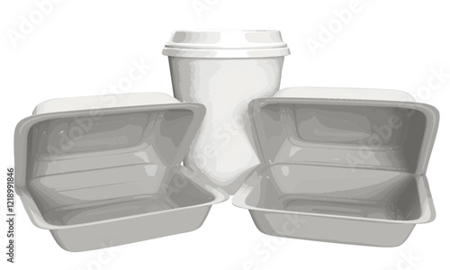 white plastic container