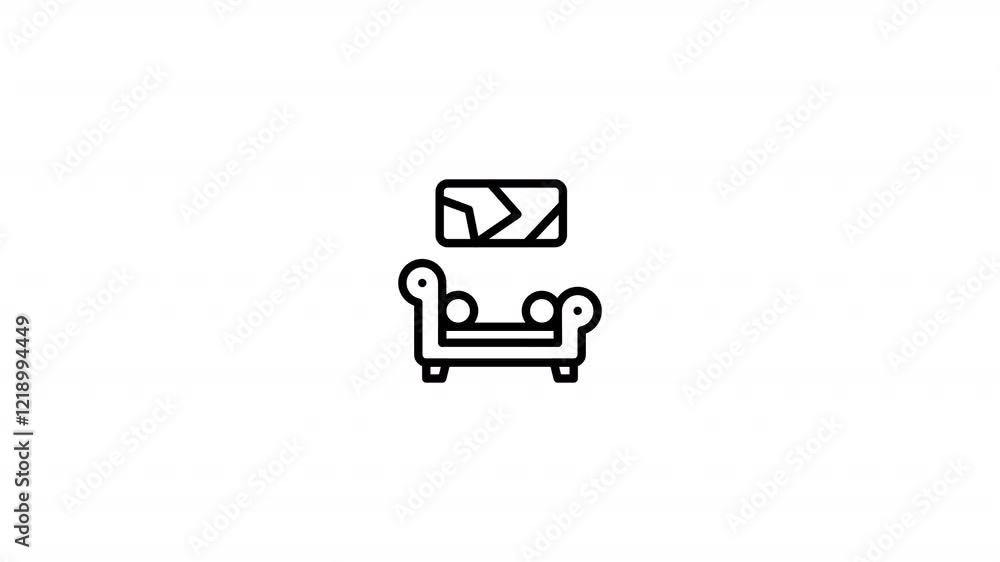 chaiselongue Animated Icon With Alpha chaiselongue Animated Icon With Alpha