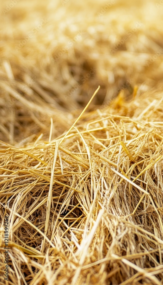 Close up macro image of golden hay harvest textured patterns in rural agricultural landscapes Close up macro image of golden hay harvest textured patterns in rural agricultural landscapes