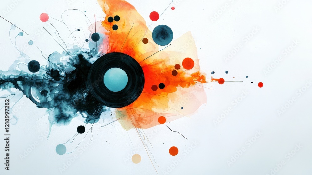 Obraz premium Abstract Colorful Design with Circular Elements