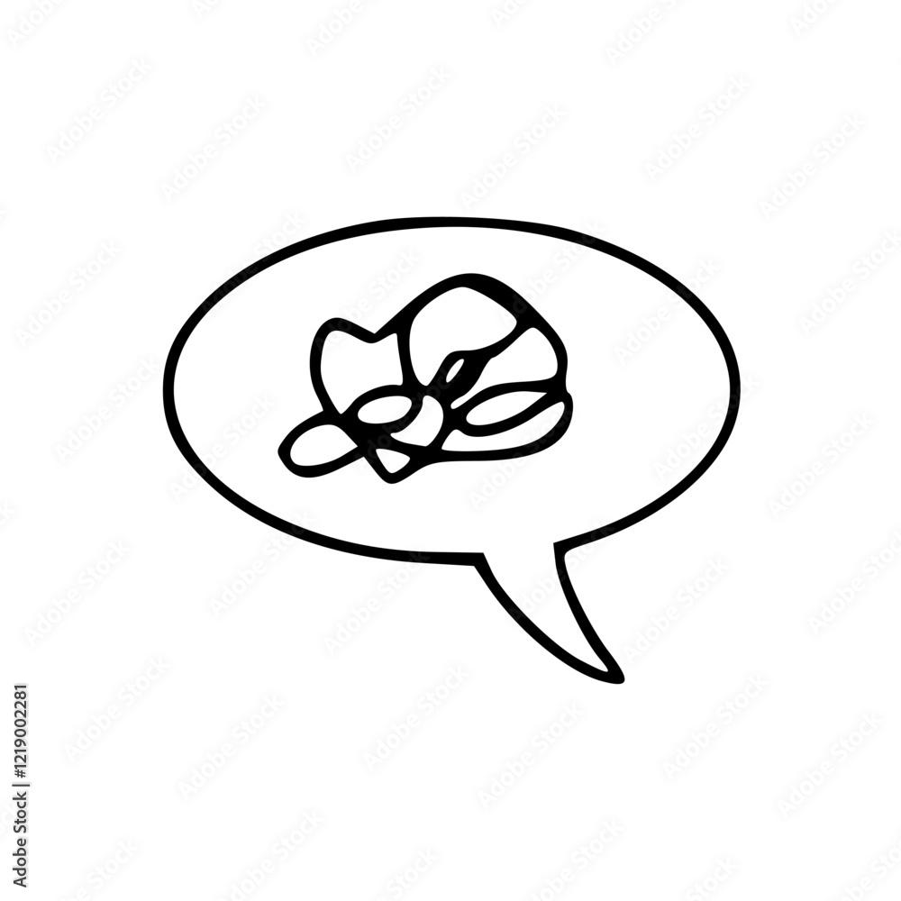 a speech bubble with crossing out a speech bubble with crossing out