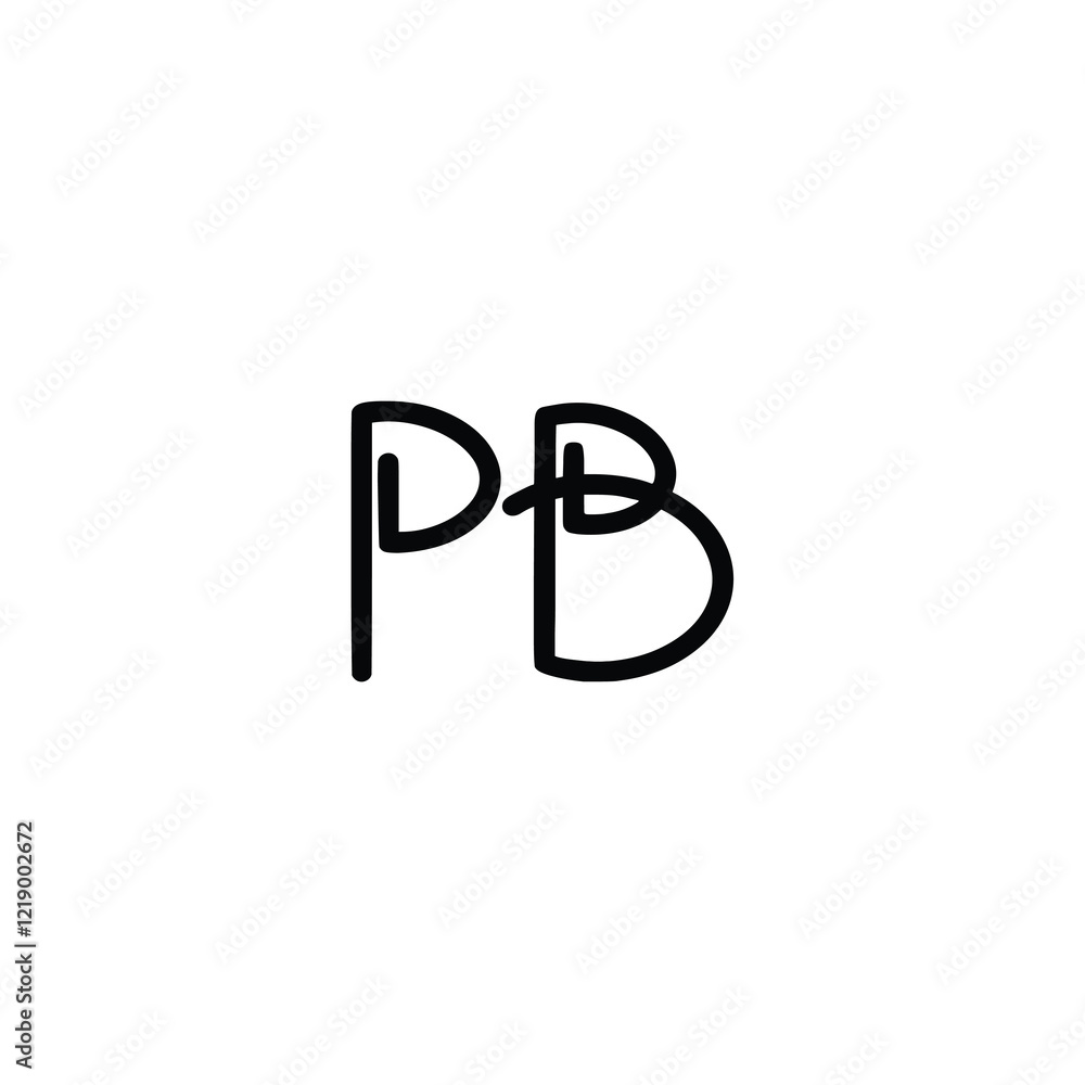 PB monogram logo design letter text name symbol monochrome logotype alphabet character simple logo PB monogram logo design letter text name symbol monochrome logotype alphabet character simple logo