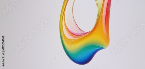 Abstract liquid form of the rambow colors for the background photo