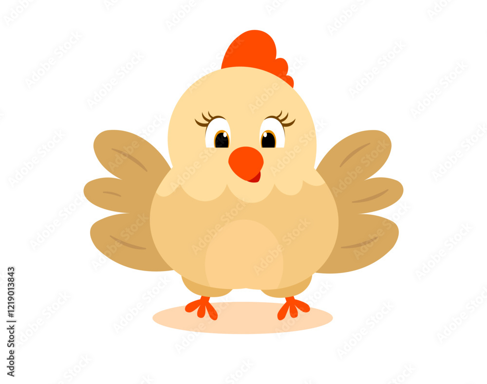 Fototapeta premium Clucking good looks, Chic-ken dreams are made of these vector.