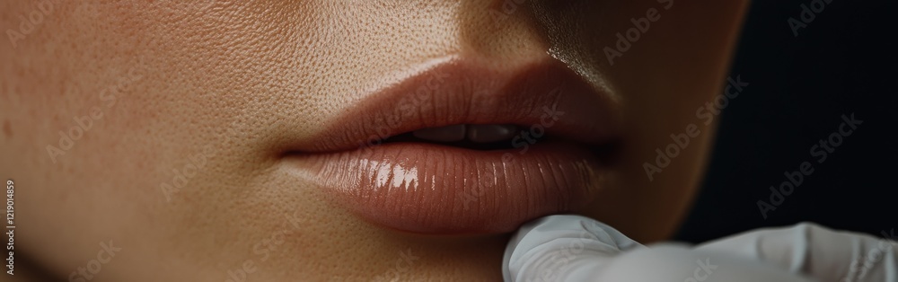 Fototapeta premium Enhancing beauty with a delicate cosmetic procedure