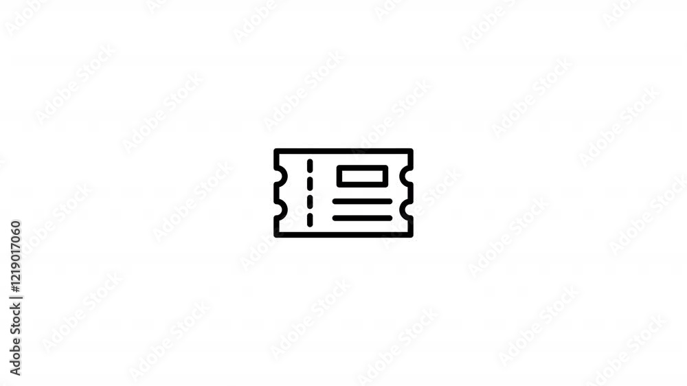 Ticket Animated Icon With Alpha Ticket Animated Icon With Alpha