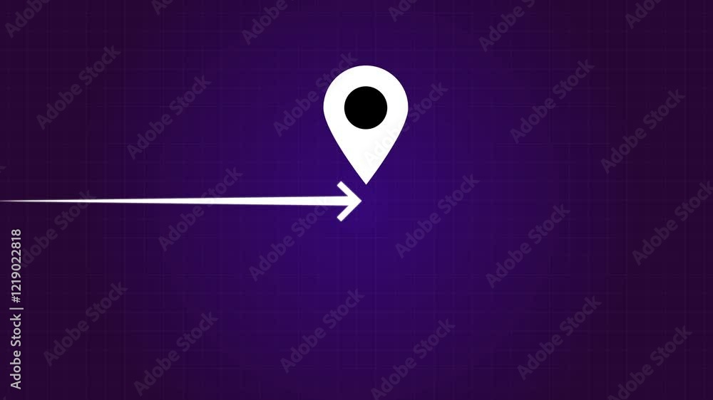 location icon animation. GPS location signal point and location tracking mark.