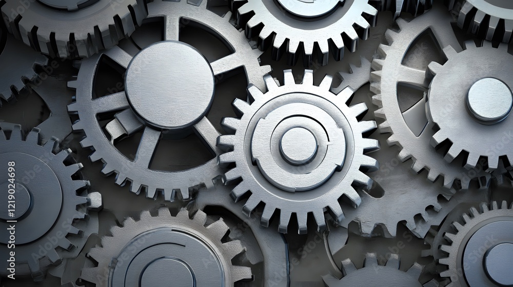 Intricate Metal Gears Machine Background Industrial Technology Intricate Metal Gears Machine Background Industrial Technology