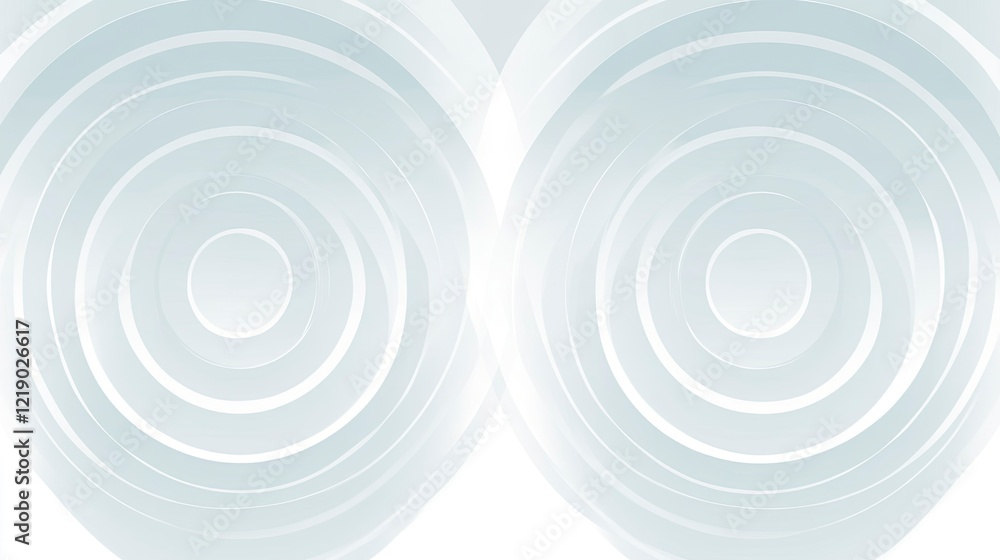 Fototapeta premium Light blue background with white circles and lines, vector illustration style, light gray gradient, simple design, high resolution, professional photography, wide-angle lens, soft side lighting,