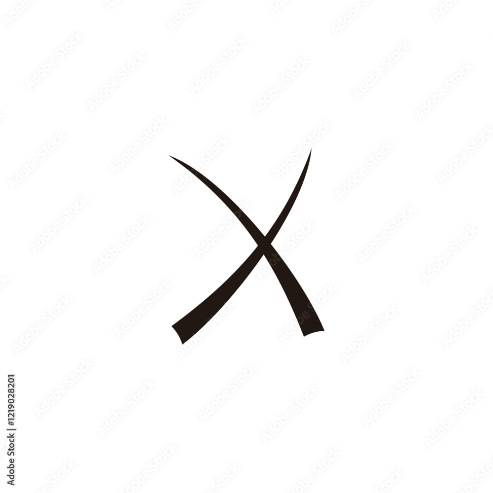 Obraz premium Letter X geometric symbol simple logo vector