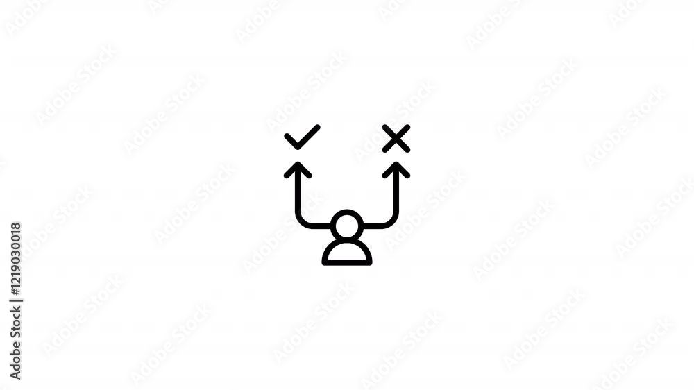 Decision making Animated Icon With Alpha Decision making Animated Icon With Alpha