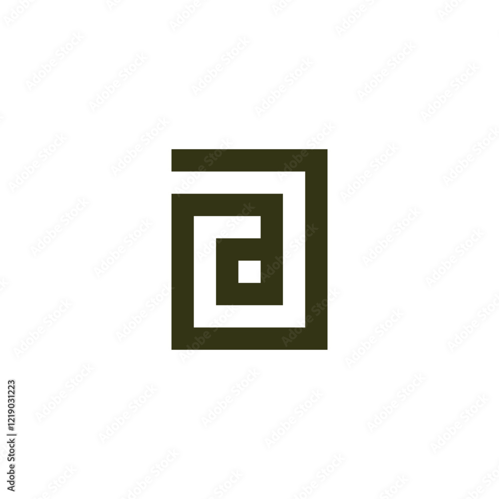 Letter a square round geometric symbol simple logo vector Letter a square round geometric symbol simple logo vector
