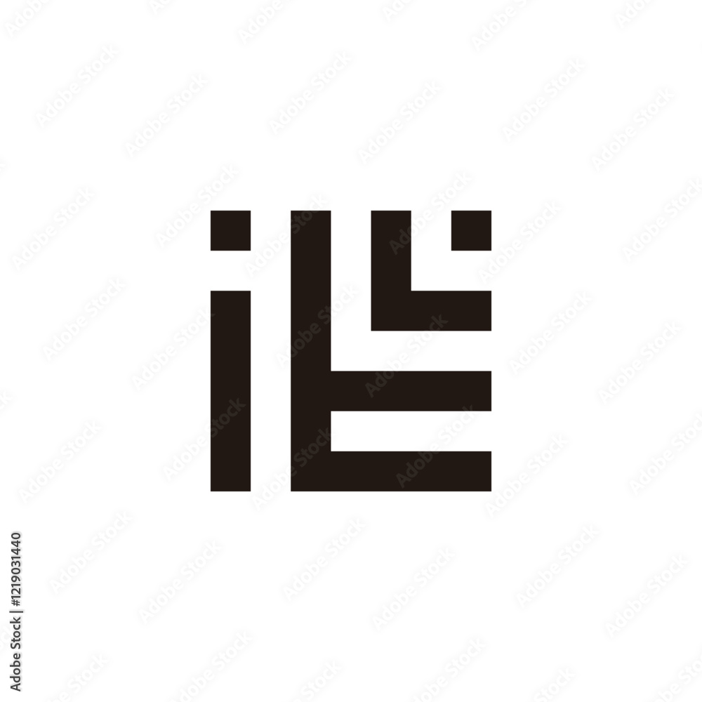 Letter itL squares geometric symbol simple logo vector Letter itL squares geometric symbol simple logo vector