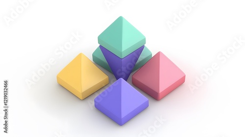 Abstract Pastel Pyramid Shapes 3D Render Free Download Abstract Pastel Pyramid Shapes 3D Render - GFXLoad