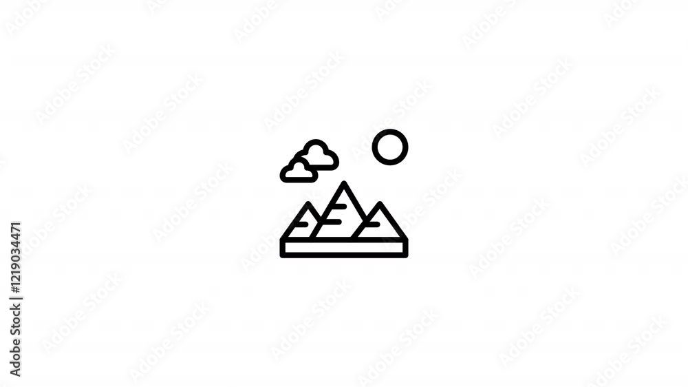 Giza Pyramid Animated Icon With Alpha Giza Pyramid Animated Icon With Alpha
