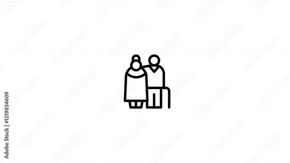 Grand Parents Animated Icon With Alpha Grand Parents Animated Icon With Alpha