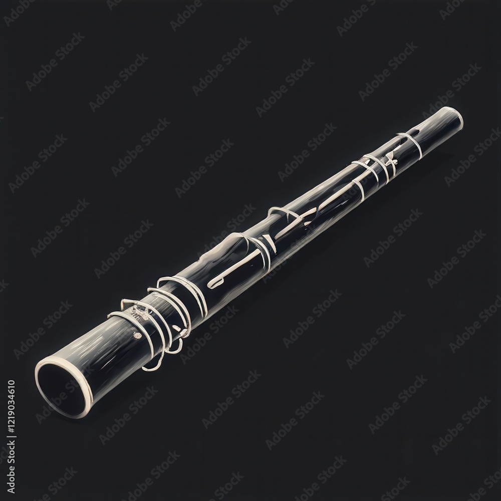Naklejka premium the AI Image Generator, Clarinet With Elegant Design on Light Background