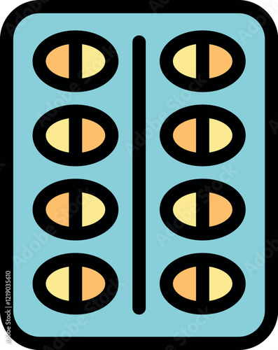 Blister pack showing medicine pills, representing healthcare, pharmaceuticals, and medication