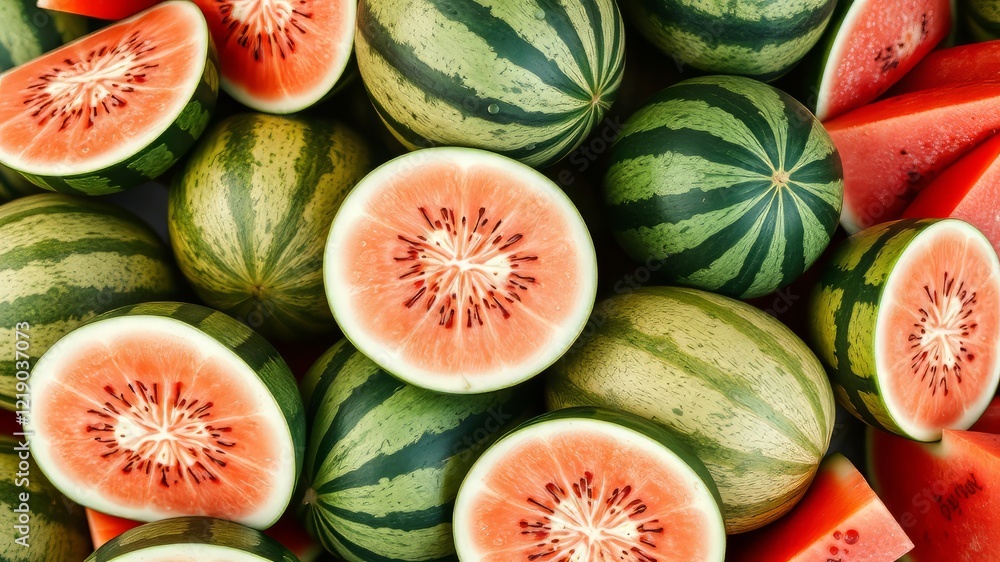 Fresh Watermelon Heap - Organic Farmer's Market Snack Fresh Watermelon Heap - Organic Farmer's Market Snack