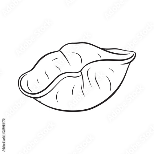 Dumpling silhouette vector illustration icon type design