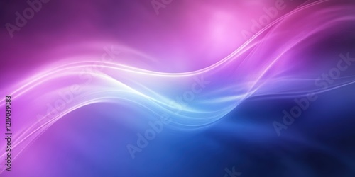 Wallpaper Mural Abstract purple and blue gradient background with wavy lines, glowing effect.  Torontodigital.ca