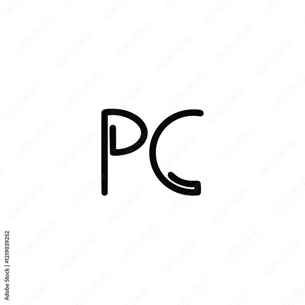 PC monogram logo design letter text name symbol monochrome logotype alphabet character simple logo PC monogram logo design letter text name symbol monochrome logotype alphabet character simple logo