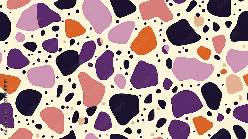 Fototapeta premium Abstract terrazzo pattern, colorful stone texture, design background