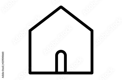 モノクロのホームボタンのアイコン