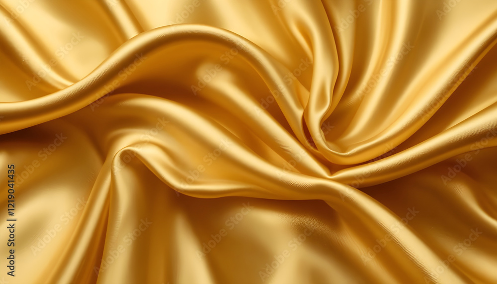 Fototapeta premium Luxurious Gold Satin Fabric Drape
