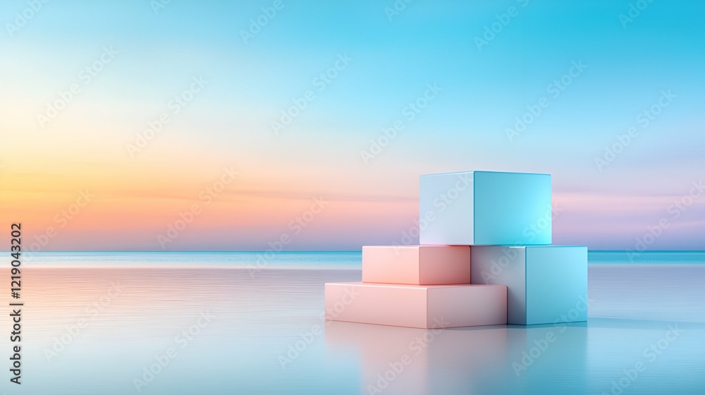 Abstract sunset sky with clouds reflecting on the ocean Abstract sunset sky with clouds reflecting on the ocean