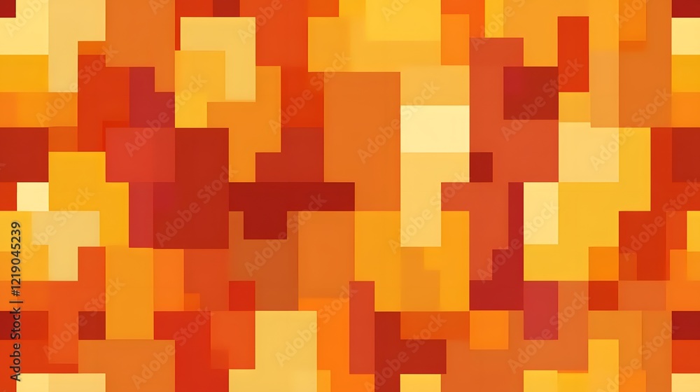 Abstract Geometric Orange and Red Pixelated Pattern Background Abstract Geometric Orange and Red Pixelated Pattern Background