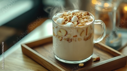 Hot chocolate with marshmallows photo