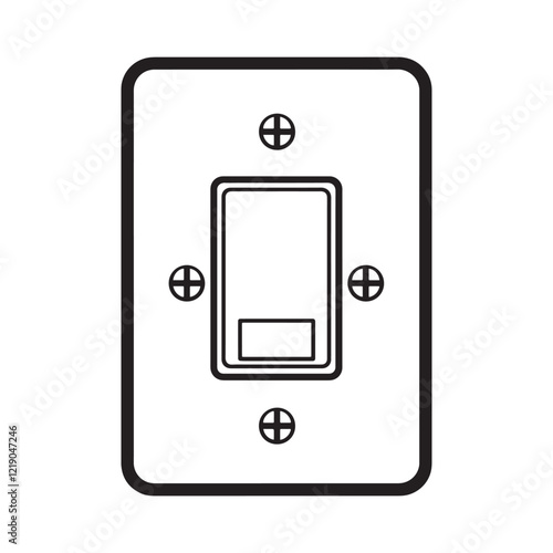  switch on/off silhouette vector illustration icon type design