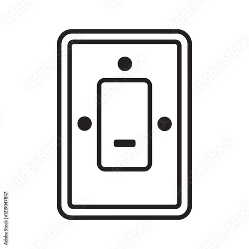  switch on/off silhouette vector illustration icon type design