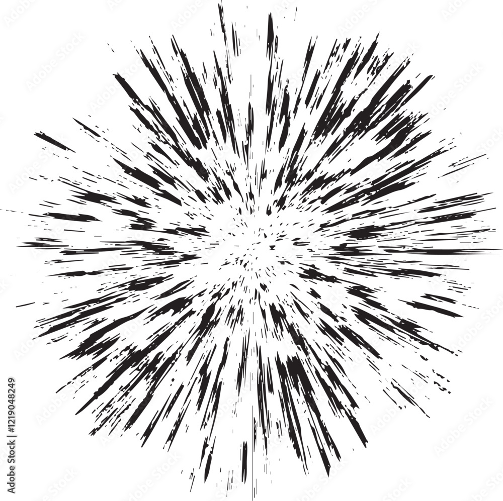 Circular starburst explosion texture. Distressed uneven grunge background. Abstract vector illustration. Overlay to create interesting effect and depth. Isolated on white background. Circular starburst explosion texture. Distressed uneven grunge background. Abstract vector illustration. Overlay to create interesting effect and depth. Isolated on white background.