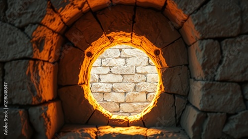Medieval Castle Wall Loophole - Intricate Detail