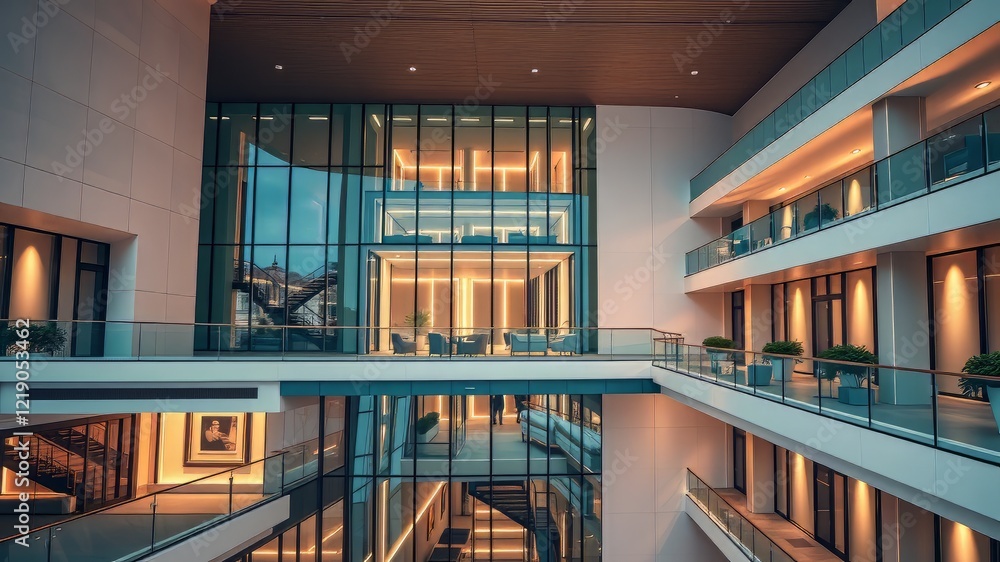 Modern Upstairs Building - Architectural AI Art Modern Upstairs Building - Architectural AI Art